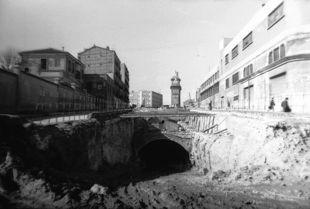 Obras del Metro 1965. Ronda de Toledo